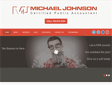Tablet Screenshot of michaeljohnsoncpa.com
